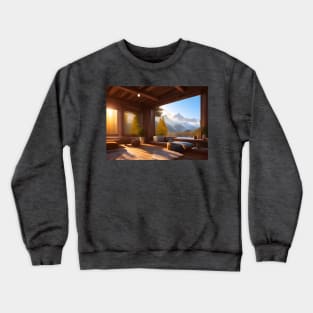 Stunning view of the Dolomite Mountains in Italy in Winter Crewneck Sweatshirt